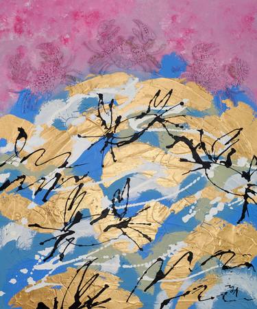 Original Abstract Animal Mixed Media by Yoshie Allan