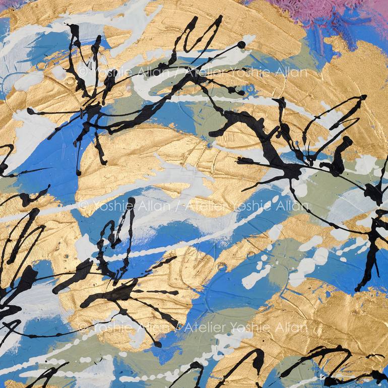 Original Abstract Animal Mixed Media by Yoshie Allan