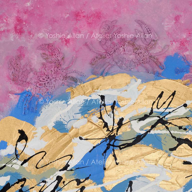Original Abstract Animal Mixed Media by Yoshie Allan