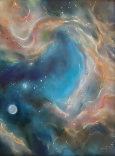 Original Abstract Outer Space Paintings by Lena Applebaum