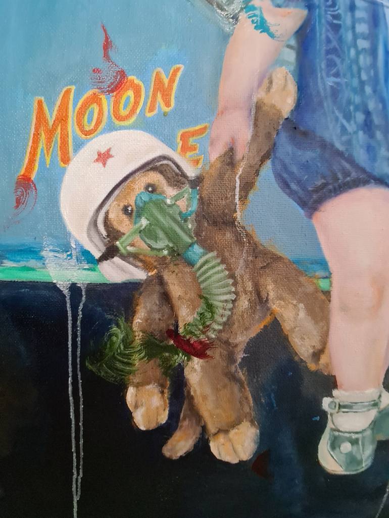 Moon Ride Painting by Lena Applebaum | Saatchi Art