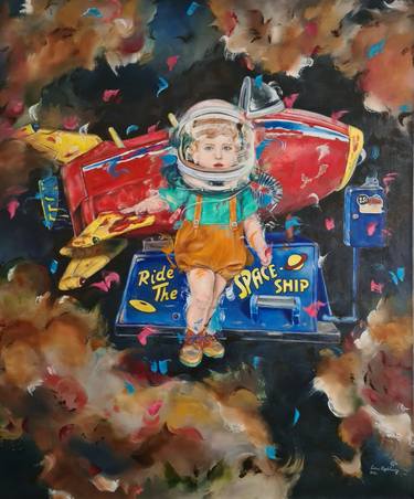 Original Pop Art Children Paintings by Lena Applebaum