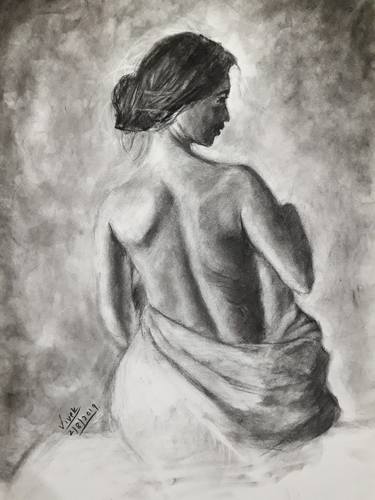 Original Impressionism Nude Drawings by Vivek Choudhary