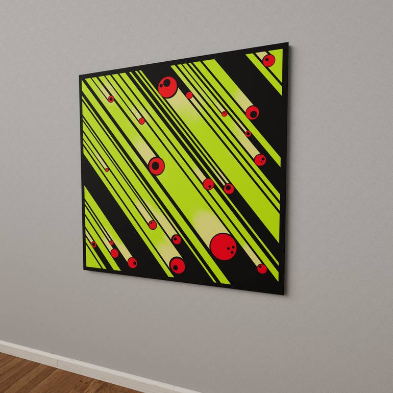Original Op Art Abstract Painting by Pavlo Holubov