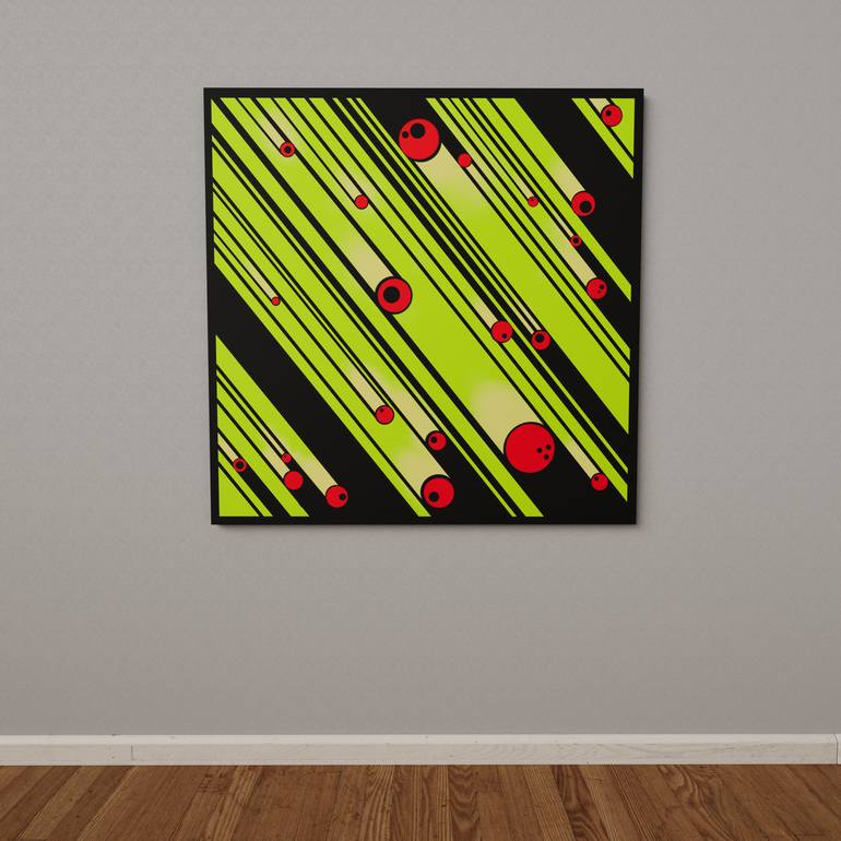 Original Op Art Abstract Painting by Pavlo Holubov