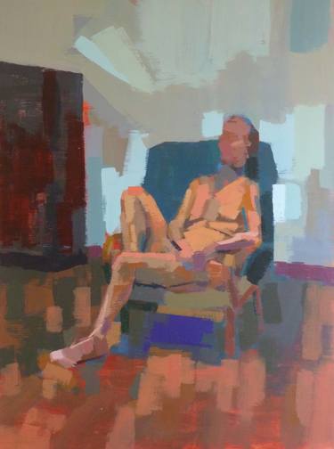 Study of a seated man thumb