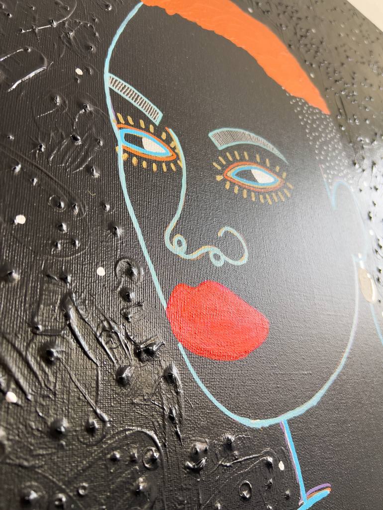 Original Art Deco Outer Space Painting by Yermine Richardson