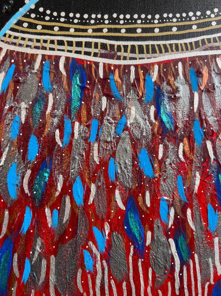 Original Art Deco Outer Space Painting by Yermine Richardson