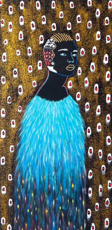 Original Art Deco Women Paintings by Yermine Richardson