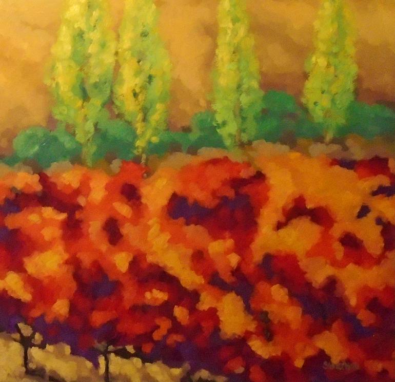 Vineyard Vista Painting by Sydney Hall Saatchi Art