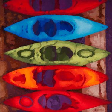Print of Pop Art Boat Paintings by Sydney Hall