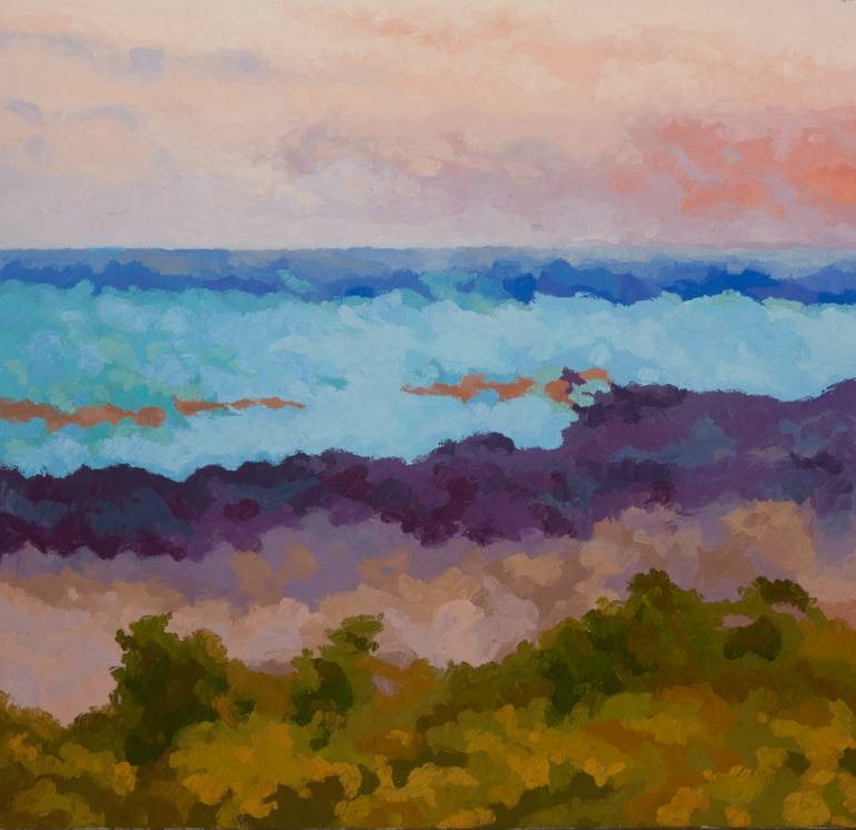 Original Abstract Expressionism Seascape Painting by Sydney Hall