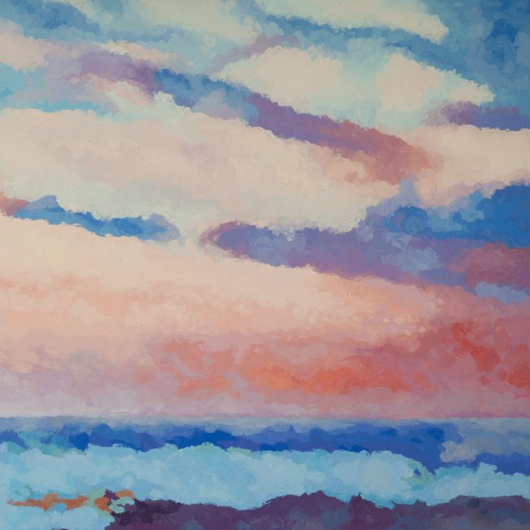 Original Abstract Expressionism Seascape Painting by Sydney Hall