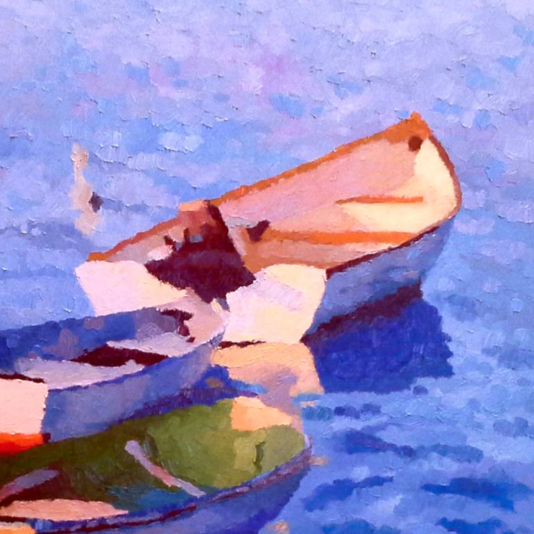Original Fine Art Boat Painting by Sydney Hall