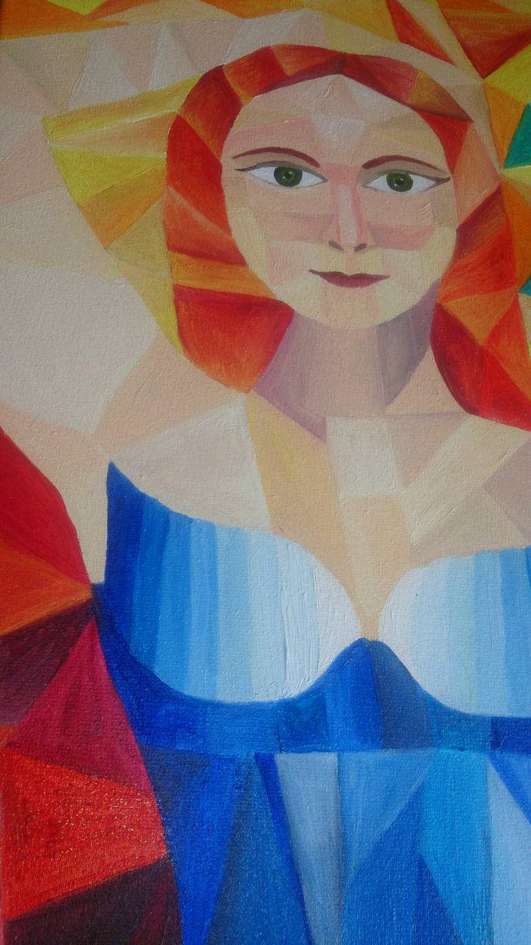 Original Abstract Geometric Painting by O Anagma