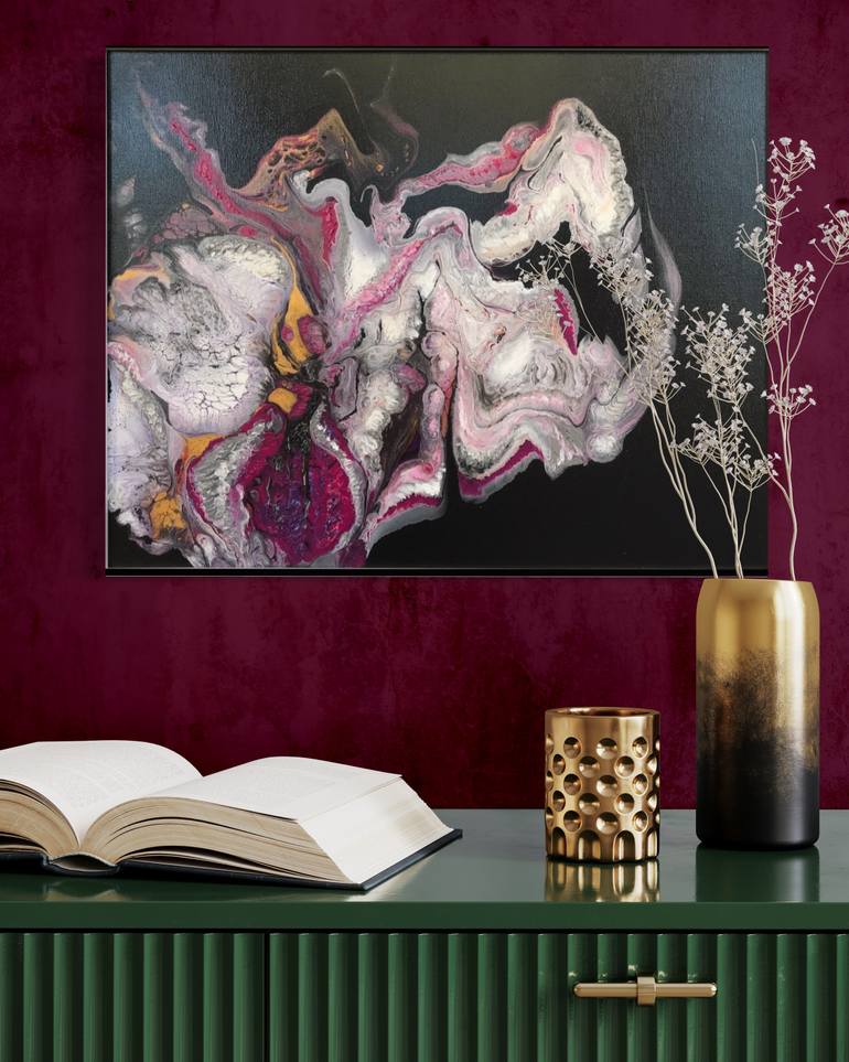 Original Abstract Floral Painting by Natalia Kutova