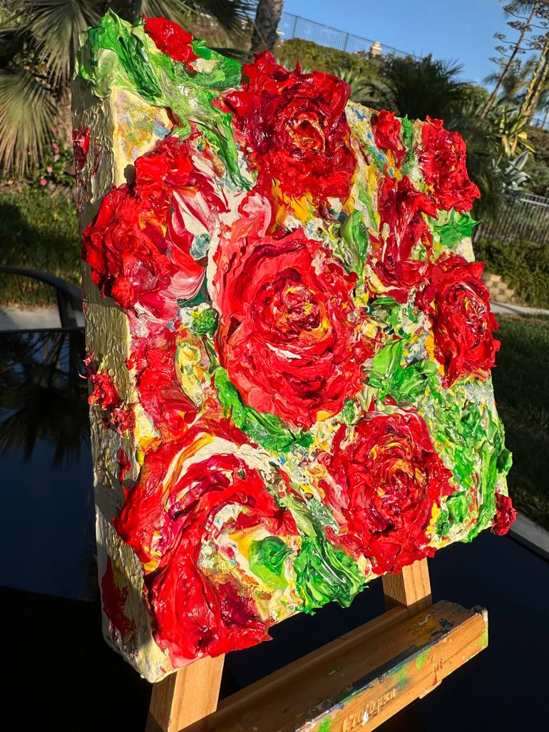 Original Abstract Expressionism Floral Painting by Natalia Kutova