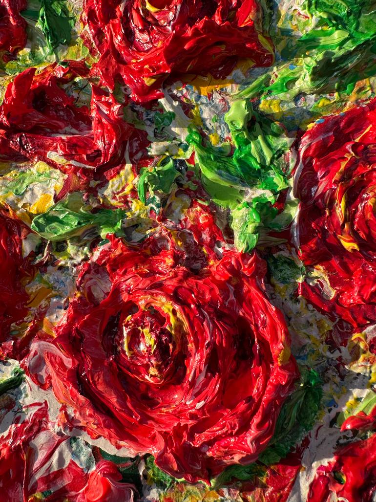 Original Abstract Expressionism Floral Painting by Natalia Kutova