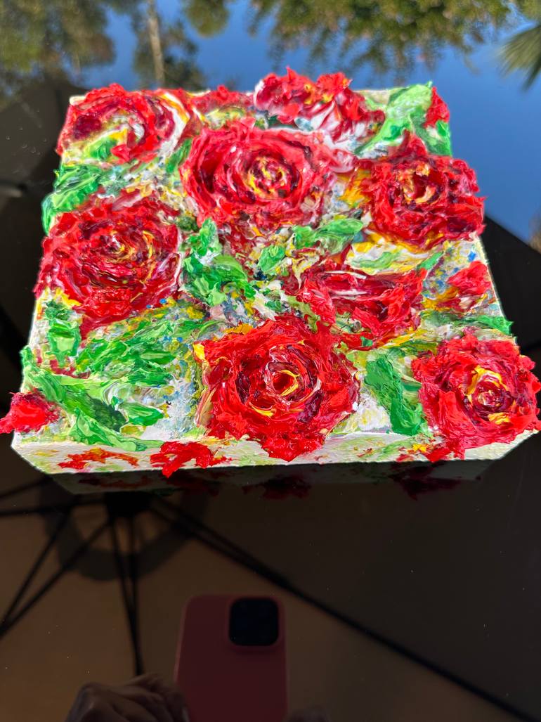 Original Abstract Expressionism Floral Painting by Natalia Kutova