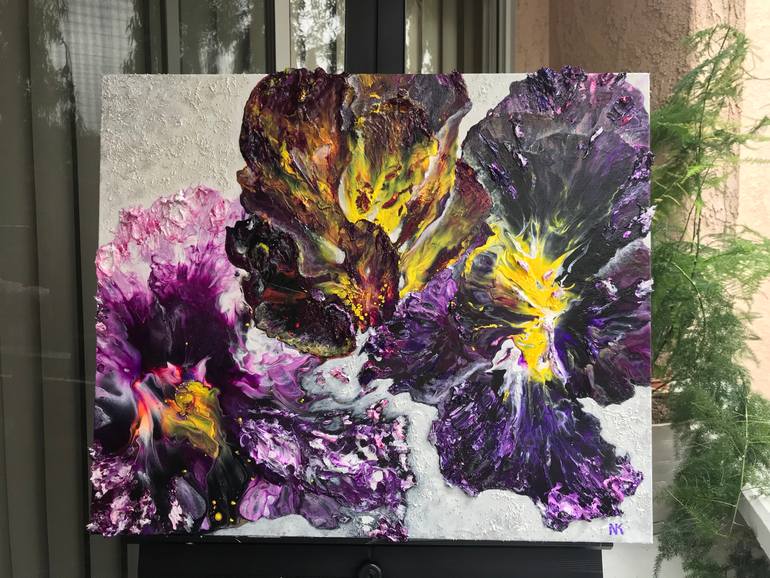 Original Abstract Floral Painting by Natalia Kutova