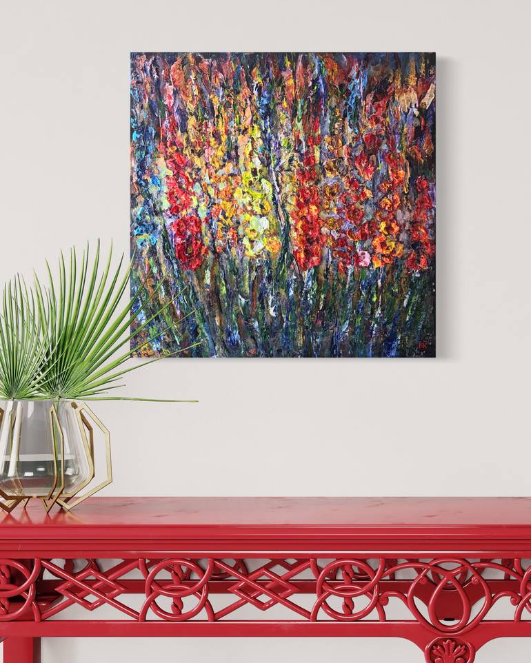 Original Impressionism Floral Painting by Natalia Kutova