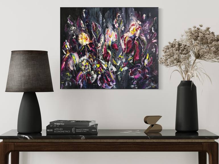 Original Abstract Floral Painting by Natalia Kutova