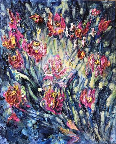 Original Abstract Floral Paintings by Natalia Kutova