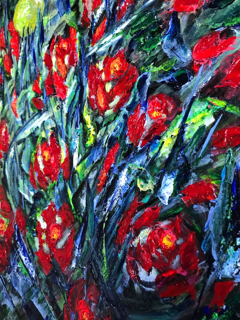 Original Abstract Floral Painting by Natalia Kutova