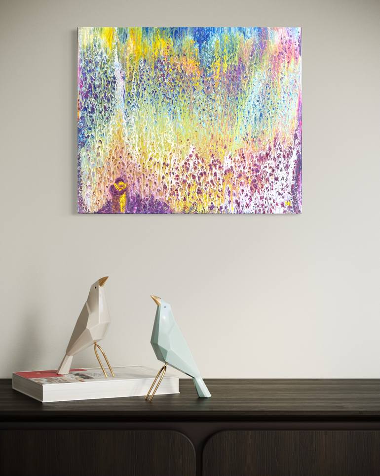 Original Abstract Expressionism Love Painting by Natalia Kutova