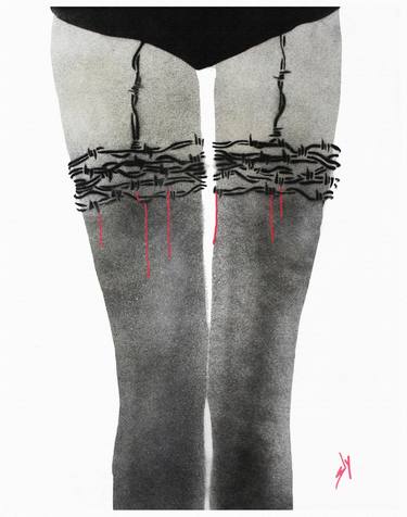 Barbed Wire Stockings (on an Urbox). thumb