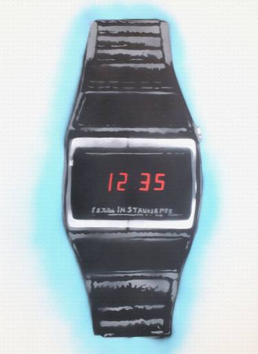 Cheap digital watch by Texas Inst. (on an Urbox.) thumb