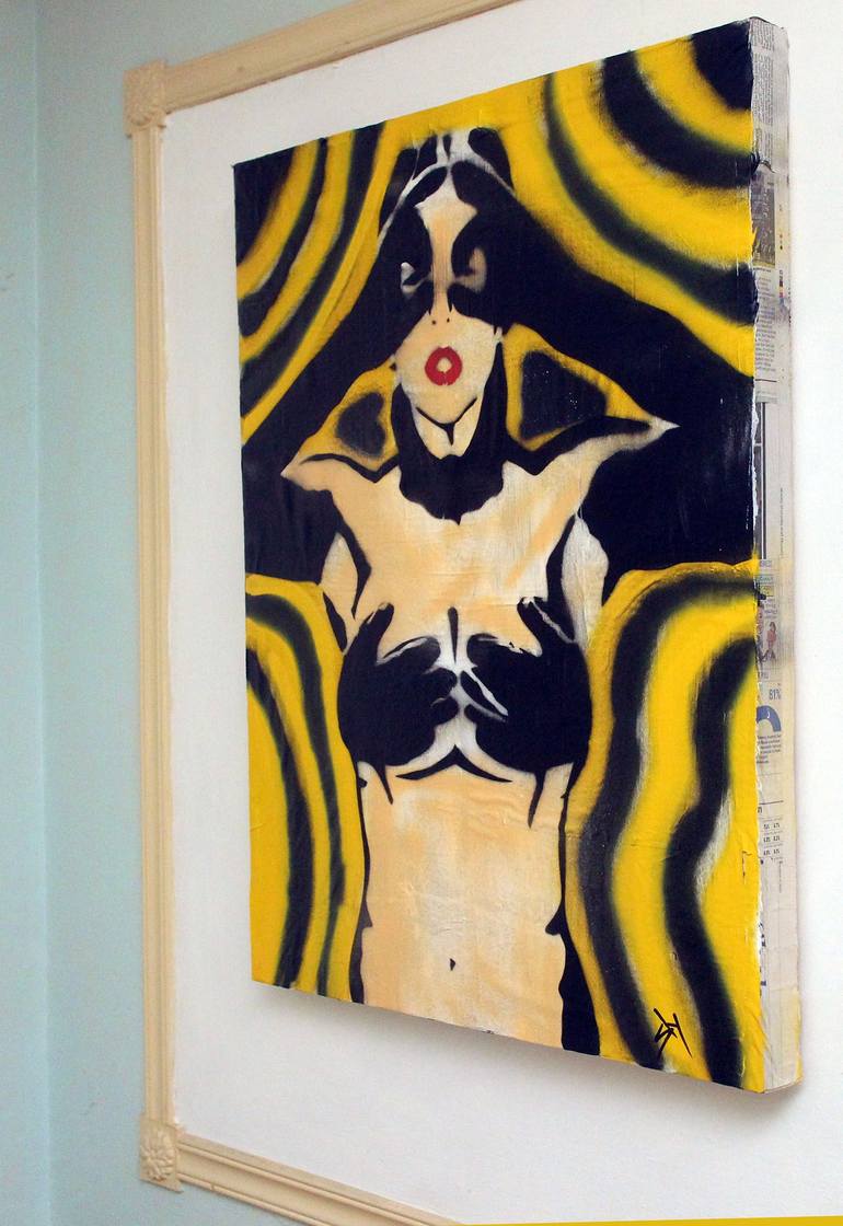 Original Abstract Pop Culture/Celebrity Painting by Juan Sly