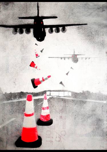 Original Aeroplane Painting by Juan Sly