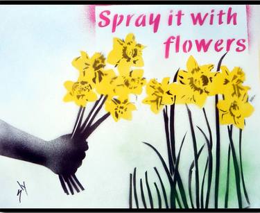 SPRAY IT WITH FLOWERS (ON PLAIN PAPER) +FREE POEM thumb