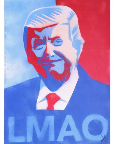 Other people's paintings only much cheaper: No. 10 Fairey (Trump). (On canvas.). thumb