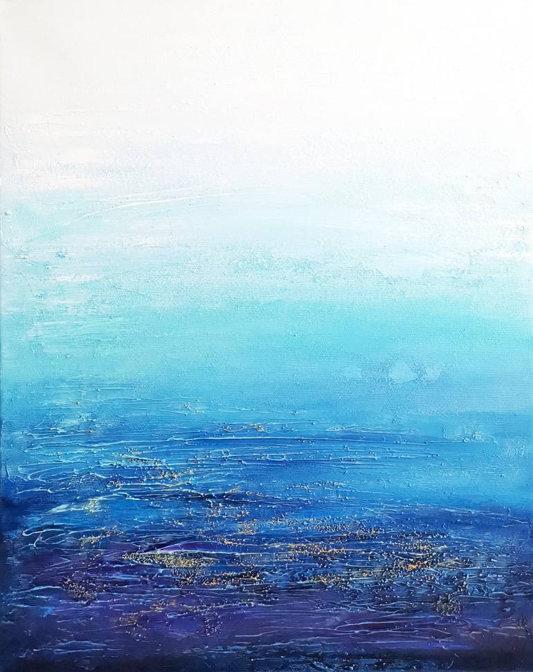 Ocean / Diving Painting by Elena Mosurak | Saatchi Art