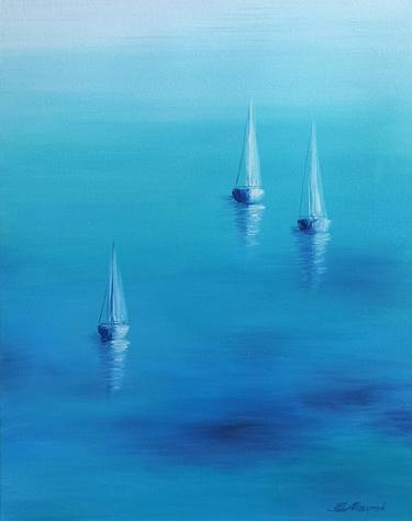 Print of Yacht Paintings by Elena Mosurak