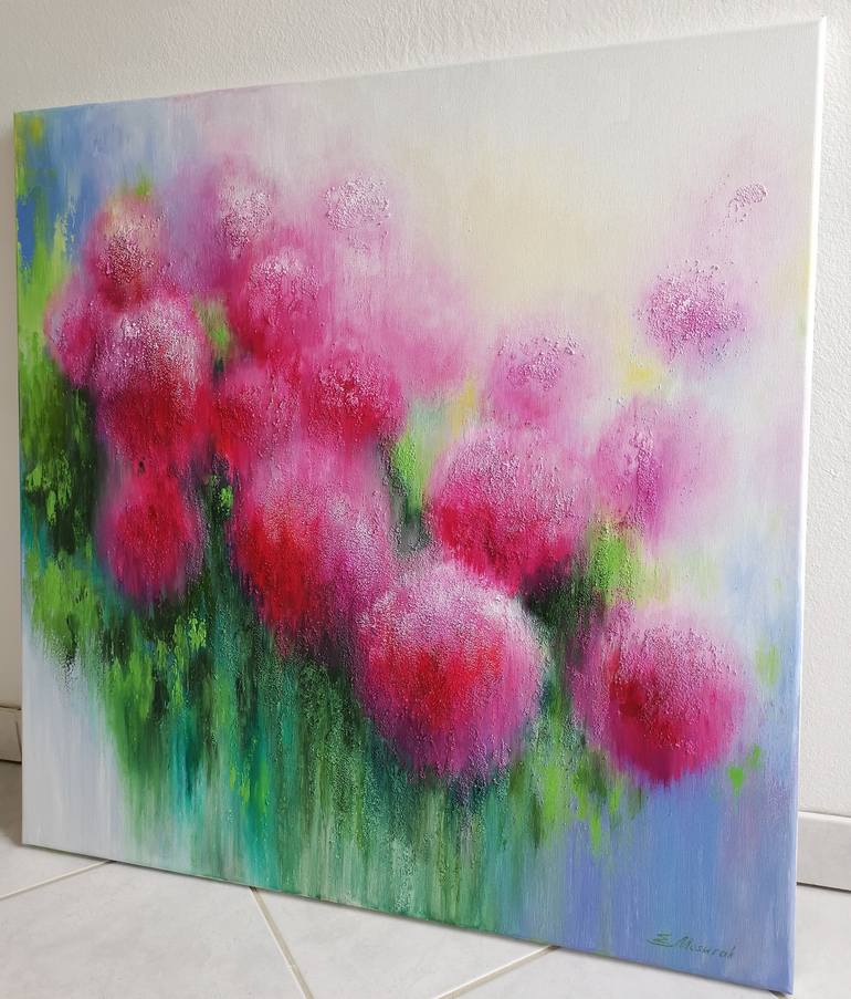 Original Impressionism Floral Painting by Elena Mosurak