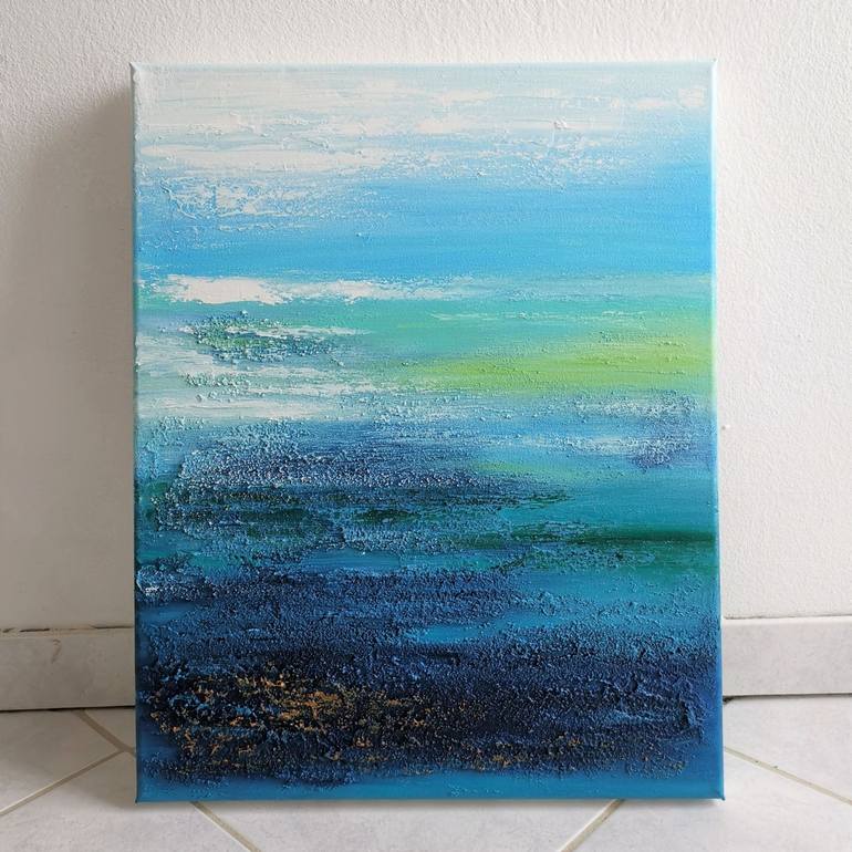 Original Impressionism Beach Painting by Elena Mosurak