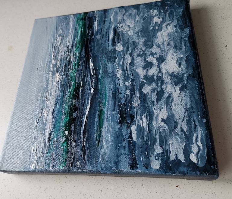 Original Abstract Seascape Painting by Elena Mosurak