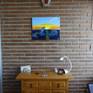 Dolphins at sunrise on the studio wall