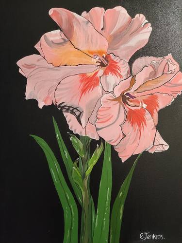 Original Figurative Floral Paintings by Caroline Jenkins
