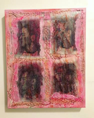 Saatchi Art Artist Nick Neal; Collage, “Pink Frida” #art