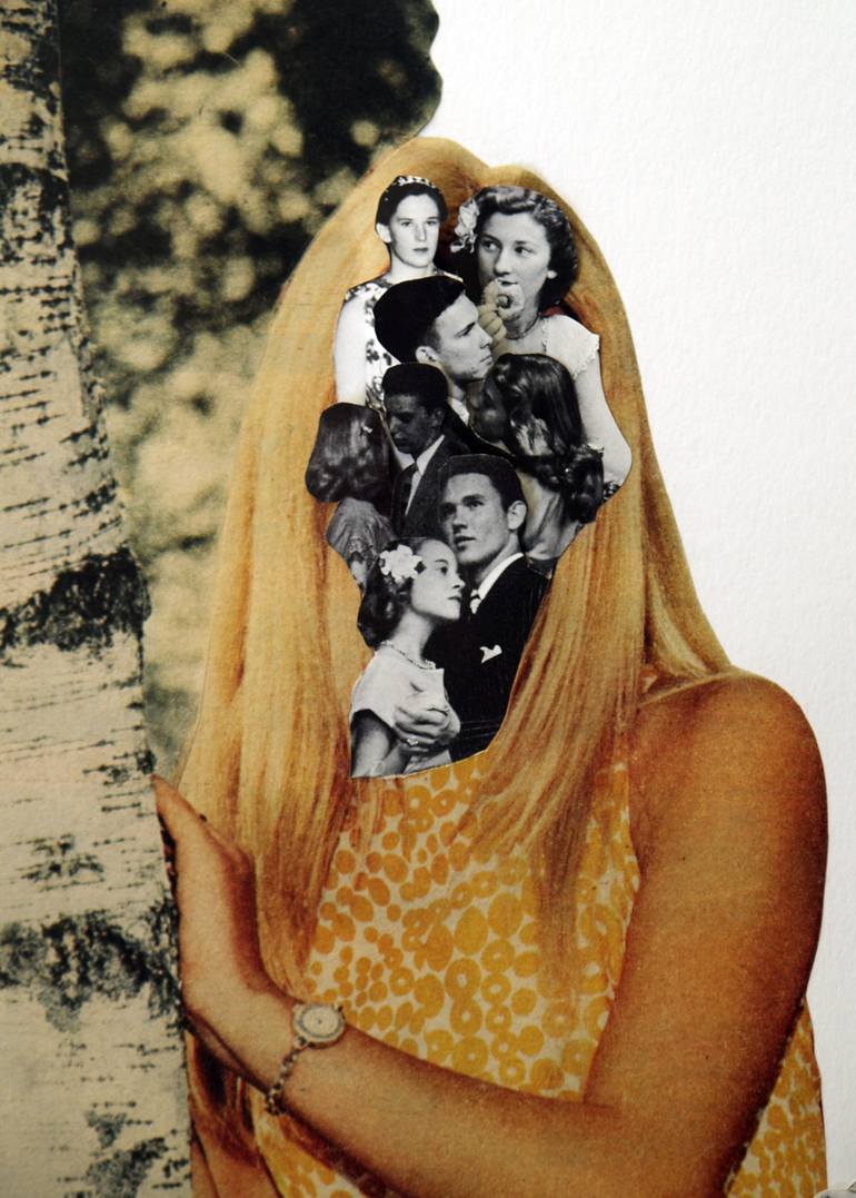 Original Surrealism People Collage by Rocio Romero