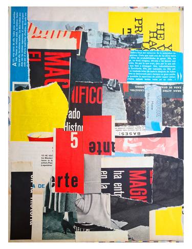 Original Dada Abstract Collage by Rocio Romero
