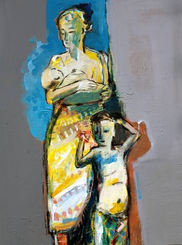 Original Expressionism People Paintings by mohamed khalil