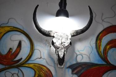 Bull head wall sculpture thumb