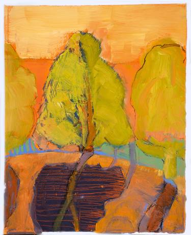 Original Expressionism Tree Paintings by jill parry
