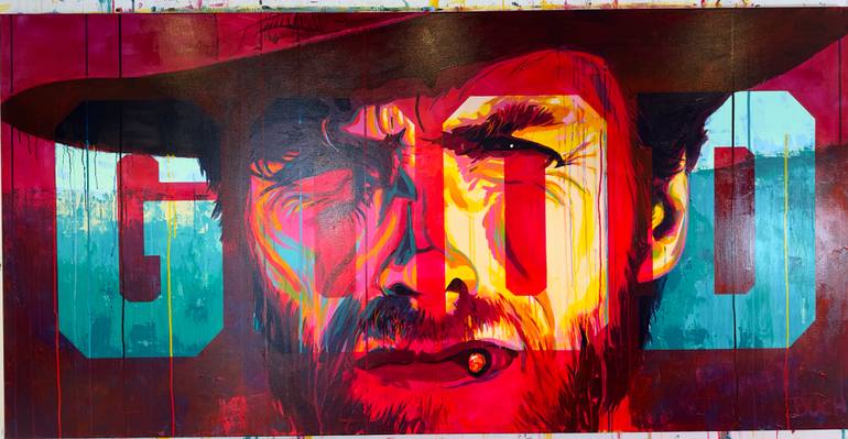 Original Abstract Pop Culture/Celebrity Painting by Allan Buch