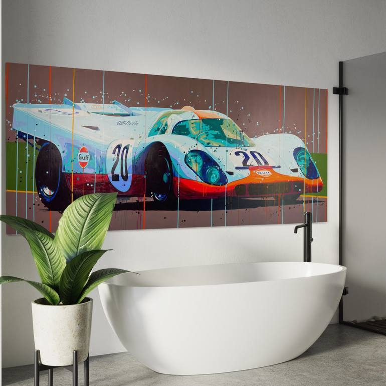 Original Figurative Sports Painting by Allan Buch